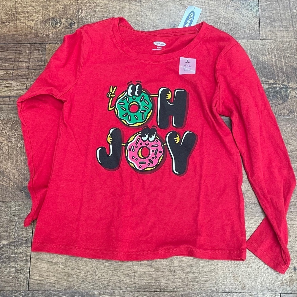 3 NWT old navy Christmas LS long sleeve T-shirts girls 6/7 bundle lot - Picture 3 of 5